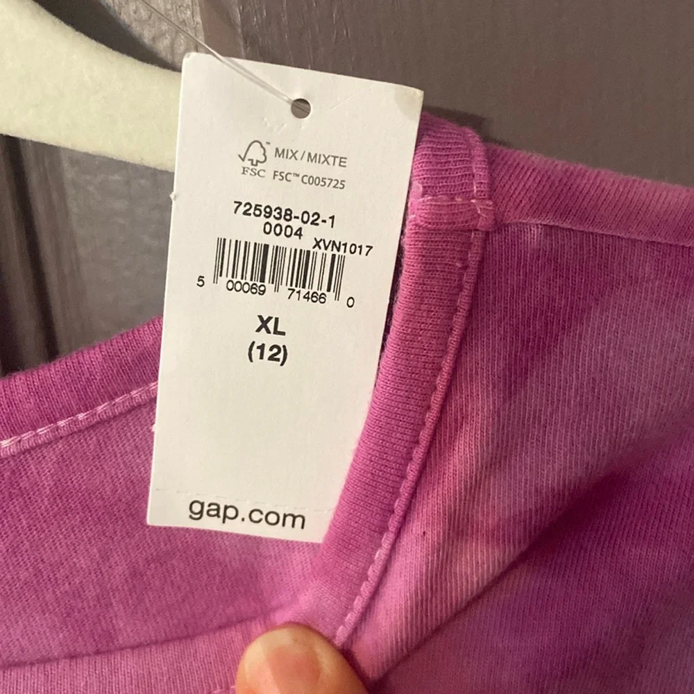 Gap Kids NWT Purple Tie Dye Long Sleeve Dress Girls Size12 X-Large